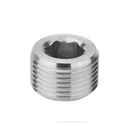 1/8" 1/4" 3/8" 1/2" 3/4" 1" -1-1/2" NPT Male Countersunk Flange Hex Square End Plug Cap 304 Stainless Steel Pipe Fitting(Inner Hex,BSPT SS304_1-1/4")