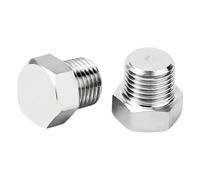 1/8" 1/4" 3/8" 1/2" 3/4" 1" -1-1/2" NPT Male Countersunk Flange Hex Square End Plug Cap 304 Stainless Steel Pipe Fitting(Outer Hex,BSPT SS304_1/8")