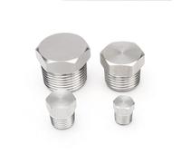 1/8" 1/4" 3/8" 1/2" 3/4" 1" 1-1/4" 1-1/2" 2" BSPT NPT Male 316 304 Stainless Steel Countersunk End Plug Square Head Cap(BSPT,SS304_1")