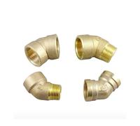 1/8" 1/4" 3/8" 1/2" 3/4" 1" 1-1/4" 1-1/2" 2" Male Female Brass 45 Degree Elbow Pipe Fitting Coupler Connector Water Gas Oil(Equal BSP, DEGRE Elbow_1/8") Brass Hose
