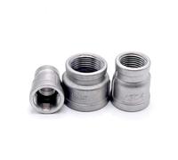 1/8" 1/4" 3/8" 1/2" 3/4" 1" 1-1/4" 1-1/2" Female to Female Thread Reducer 304 Stainless Steel Pipe Fitting Connector Adpater-DN25 to DN10