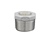 1/8" 1/4" 3/8" 1/2" 3/4" 1" 1-1/4" NPT Male to Female Thread 304 Stainless Steel Reducer Bushing Reducing Pipe Fitting Connector(NO11)