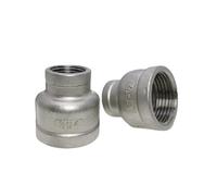 1/8" 1/4" 3/8" 1/2" 3/4" 1" 2" 3" 4" BSP NPT Female Reducer Coupler 304 316 Stainless Steel Pipe Fitting Connector(BSPT SS304,3 to 1-1L2 INCH_1 PC)