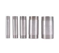 1/8" 1/4" 3/8" 1/2" 3/4" 1" -2" BSPT Male Length 200 300mm Barrel Nipple 304 Stainless Pipe Fitting Connector(300mm 3/4")