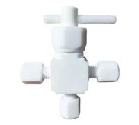 1/8" 1/4" 3/8" 1/2" 3/4" 1" 3 4 6 8 10 12 14 16 18 20mm Tube PTFE Compression Union Tee T-Shape Ball valves for Lab(8mm)