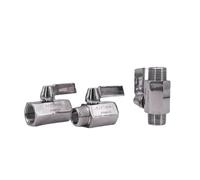 1/8" 1/4" 3/8" 1/2" 3/4" 1" BSP NPT Female Male Mini Sanitary Ball Valve Homebrew Beer SUS 304 316L Stainless with Steel Hanlde(3/4",Male_BSP SUS304)