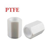 1/8" 1/4" 3/8" 1/2" 3/4" 1" BSP NPT Female To Female PTFE Hex Coupler Pipe Fitting Connector Coupler Adatper LAB Pressure Gauge(1-1l4 BSPT)