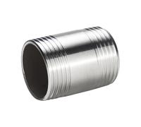 1/8" 1/4" 3/8" 1/2" 3/4" 1" BSPP Equal Male Thread 304 Stainless Steel Nipple Pipe Fitting Connector Coupler (1-1/2") Brass Hose