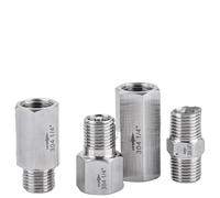 1/8" 1/4" 3/8" 1/2" 3/4" 1" BSPP Female Male 304 Stainlees Steel One Way Non-Return Check Valve Water Gas Oil High Pressure(G1l2 Female -Female)