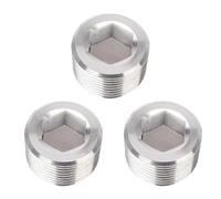 1/8" 1/4" 3/8" 1/2" 3/4" 1" BSPT NPT Male 304 Stainless Steel Hex Head End Plug Pipe Fitting Coupler Connector(NPT 1")