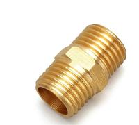 1/8" 1/4" 3/8" 1/2" 3/4" 1" BSPT NPT Male Hex Nipple Reducer Brass Pipe Fitting Connector