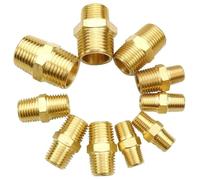 1/8" 1/4" 3/8" 1/2" 3/4" 1" BSPT NPT Male Hex Nipple Reducer Brass Pipe Fitting Connector Adapter Water Gas Propane Home Garden(1 pc,1L4 NPT to 1L4 BSPP_Male)