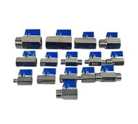 1/8 1/4 3/8 1/2 3/4 1" BSPT Stainless Steel Tap MINI Ball ValveThread SS304 Brewer Hardware(1/4",M-M)