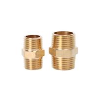 1/8 1/4 3/8 1/2 3/4 1 Coupler Adapter Fitting Brass Pipe Reducing Hexagon Bush Bushing(1l8 to 3l8,50 PCS)