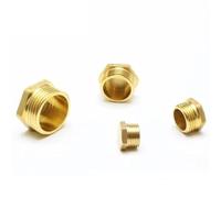 1/8" 1/4" 3/8" 1/2" 3/4" 1" In BSPP G Male Thread Brass End Plug Hex Head External Hexagon Head Cap(BRASS_3/4")