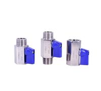 1/8" 1/4" 3/8" 1/2" 3/4" 1" NPT Female Male Mini Sanitary Ball Valve SUS 304 316L Stainless Steel Homebrew(1/8",Female to Male_NPT SUS304)