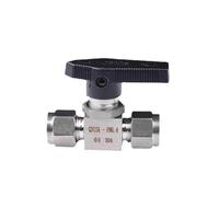 1/8" 1/4" 3/8" 1/2" 3/4" 3 4 6 8 10 12-25mm OD Tube Compression Union Ball Valve 316 304 Stainless Stel Water Gas Fuel(19.02mm 3l4 Inch,316L)