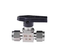 1/8" 1/4" 3/8" 1/2" 3/4" 3 4 6 8 10 12-25mm OD Tube Compression Union Ball Valve 316 304 Stainless Stel Water Gas Fuel(3.175mm 1l8 Inch)