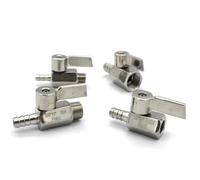 1/8" 1/4" 3/8" 1/2" 3/4" BSP Female Male 7 8 10 12 14-20 mm Hose Barb Mini Sanitary Ball Valve SUS 304 Stainless Steel Homebrew(1/2",BSPT Male_Type-A_7MM)