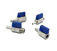 1/8" 1/4" 3/8" 1/2" 3/4" BSP Male Female 6 7 8 10 12-20mm Hose Barb Sanitary Ball Valve Homebrew 304 Stainless Steel Blue Hanlde(1/2",BSP Female_Type-B_12MM)