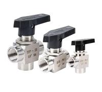 1/8" 1/4" 3/8" 1/2" 3/4" BSPP NPT Female Straight Elbow Tee 3 Ways 316 304 Stainless Steel Shut Off Ball Valve 915 PSI LAB(SS304-BSPP_3/8")