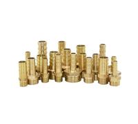 1/8 1/4 3/8 1/2 3/4" Male Thread 6mm 8mm 10mm 12mm Brass Connector Irrigation Water Hose Gas Soft Tube Adapters 4pcs(6mm,1I2 Thread)