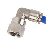 1/8" 1/4" 3/8" 1/2" 3/4" NPT Female Male Pneumatic Elbow 304 Stainless Push in Quick Connector Release Air(PLF BSPP,8-02 (8MM-1L4)_1 PC)