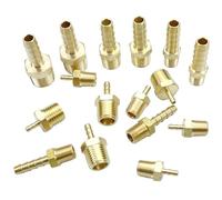 1/8" 1/4" 3/8" 1/2" 3/4" NPT Male 1/8"-3/4" Inch Hose Barb Hosetail Brass Pipe Fitting Connector Adapter Water Gas Fuel Male to Hose Barb(1l4 NPT to 1l8 Inch)