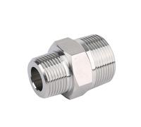 1/8" 1/4" 3/8" 1/2" 3/4" x M6 M8 M10 M12 M14 M16 M18 M20 BSPT Male Thread 304 Stainless Steel Hex Nipple Pipe Fitting Adapter(BSP1I2_M30X1.5)