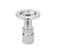 1/8" 1/4" 3/8" 1/2" 3/6/8/10/12mm Tube VCR Compression Union x KF16/25/40/50 Vacuum SUS304 Stainless Pipe Fitting(KF25-6.35MM 1L4 INCH_Fitting)