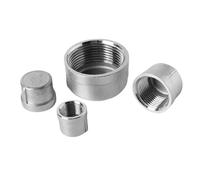 1/8" 1/4" 3/8" 1/2" - 4" Female End Cap 201/304/316 Stainless Steel Connector Pipe Fitting Water Gas 225(SS316,BSPT_3")