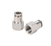 1/8" 1/4" 3/8" 1/2" BSP Female Thread 304 Stainless Steel Pneumatic Fitting Push in Quick Connector Fit Tube 4/6/8/10/12/14/16mm(16mm,3/8")