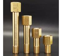 1/8" 1/4" 3/8" 1/2" BSP Male to Female Thread Copper Brass Die Long Connector Nipple Pipe Fitting Ad