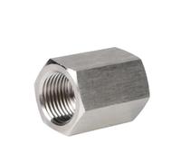 1/8" 1/4" 3/8" 1/2" BSP NPT Female To Female Hex Coupler Coupling 304 Stainless Steel Pipe Fitting High Pressure Connect(1l4 BSPT Female,1l4 BSPT Female)