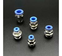 1/8" 1/4" 3/8" 1/2" BSPP Male x Fit 4/6/8/10/12/14/16mm OD Tube Pneumatic Air Fittings Push in Fit Connector (Color : Fit 6mm OD Tube, Size : 1/4")