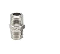 1/8" 1/4" 3/8" 1/2" BSPT to M8 10 12 14 16 18 20 22 24 26 Metric Male Hex Nipple 304 Stainless Steel Pipe Fitting Connector(Size:1l2 BSPT to M20x1.5)