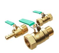 1/8" 1/4'' 3/8'' 1/2'' Female/Male Thread Brass Valve Brass Small Ball Valve Connector Joint Copper Pipe(DN25,M-M)