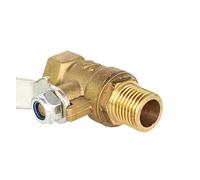 1/8" 1/4'' 3/8'' 1/2'' Female/Male Thread Brass Valve Brass Small Ball Valve Connector Joint Copper Pipe Fitting Coupler Adapter(DN8,F-F)