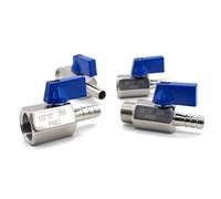1/8 1/4 3/8 1/2 Inch Ball Valve 304 Stainless Steel Female Thread 2 Way Valves 1Pcs(1/8",Female_10 MM)