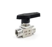 1/8 1/4 3/8 1/2 Inch BSP Equal Female Thread SS 304 Stainless Steel Flow Control Shut Off Ball Valve Q11SA-PN6.4 1pc(1/8 Inch)