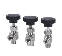 1/8" 1/4" 3/8" 1/2" Male/Female Needle Valve OD6 8 10mm Tube Stainless Steel 304 90 Degree Right Angle Flow Control(1/8",90 Degree_M-M)