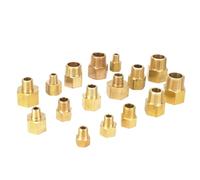 1/8" 1/4" 3/8" 1/2" NPT Female to Male BSP Brass Pipe Fitting Connector Adapter for Pressure Gauge,Type 14