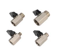 1/8" 1/4" 3/8" 1/2" Threaded Mini Brass Ball Valve BSP Male to Female Air Compressor Valves Water Gas Oil Shut Off Valve(1/4")