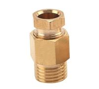 1/8" 1/4" BSP M4/5/6/8/10 Metric Male 4 6 8mm Compression Straight Elbow Tube Brass Pipe Fitting Oil Lubrication System(Straight,6MM_1/8")