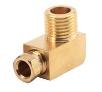 1/8" 1/4" BSP M4/5/6/8/10 Metric Male 4 6 8mm Compression Straight Elbow Tube Brass Pipe Fitting Oil Lubrication System(Elbow,4MM_M5X0.8)