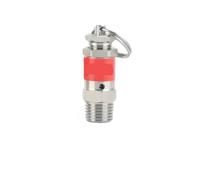 1/8" 1/4" BSPT Male Thread 0.5 1 2 3 4 5 6-10 Bar 304 Stainless Steel Safety Valve Spring Type Pressure Relief Air Release Vent(10 Bar (1 Mpa),1l4 BSPT)