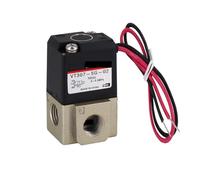 1/8" 1/4" DC 24V AC220V VT307 Series Two Position Three Way High Frequency Solenoid VT307-5G-02 Vacuum Valve VT307-4G-02 Typ IDGTTLDF(VT307-4G-01 AC220,1/8")