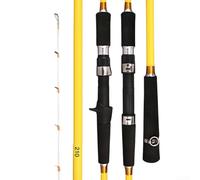 1.8/2.1m Sea Boat Fishing Travel Pole, 10-60g Safe Load, 2500G Flat Ground Lifting Capacity, For Boat, Offshore & Pier Fishing(2.1m White Fruit Boat Rod Handle)