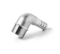1/8" -2 "BSPT External Thread 6 8 10 12 14 15-50mm Hose Elbow 90 Degrees 304 Stainless Steel Pipe Fitting Connector(1l2 inch-16mm)