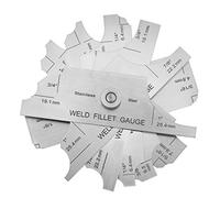 1/8,25.4mm Fillet Weld Gauge, Stainless Steel Etched Welding Test for Boilers, Bridges, Shipbuilding, with Black Case and Instruction